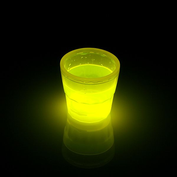 Schnaps-Leucht-Becher EXTRA-Leuchtkraft, gelb