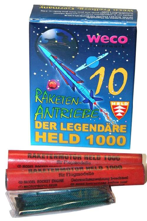 Raketenmotor Held 1000, 10er Schtl.