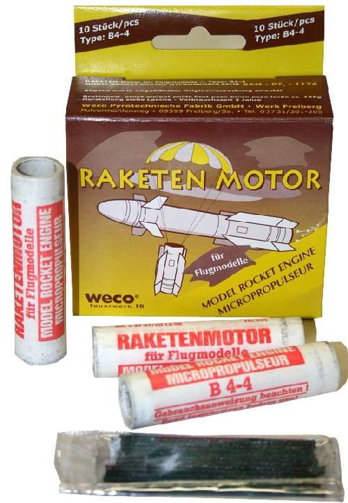 Raketenmotor B4-4, 10er Schtl.